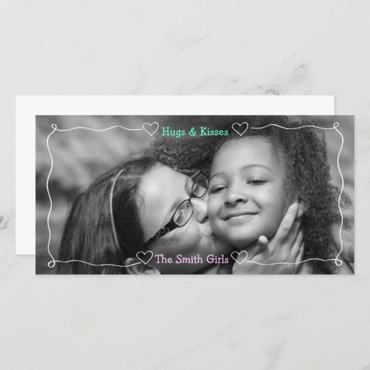 Harten en Lijn Rand Wit (Voorkant / Achterkant)