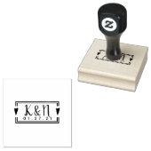 Harten en Lijst Initiaal Logo Bruiloft Stempel (Gestempeld)