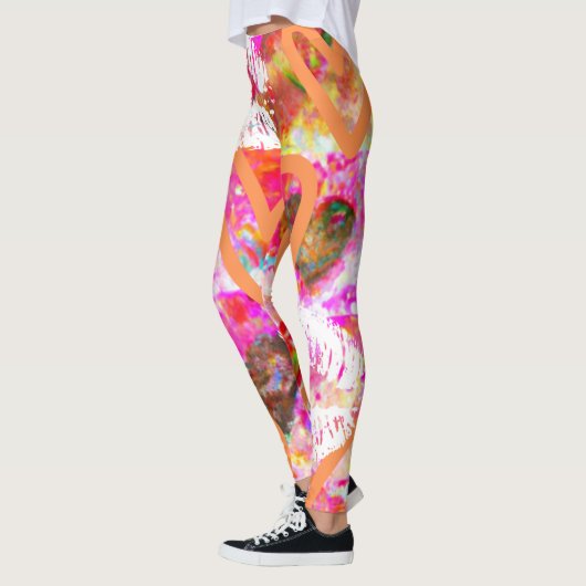 Harten en lippen leggings (Links)