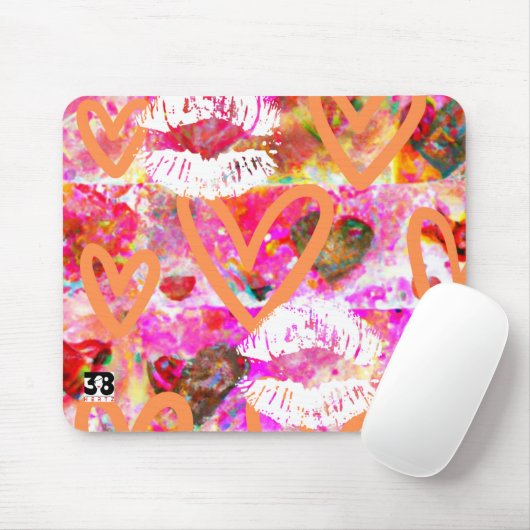 Harten en lippen muismat (Met muis)