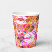 Harten en lippen papieren bekers (Links)