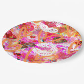 Harten en lippen papieren bordje (Gekanteld)