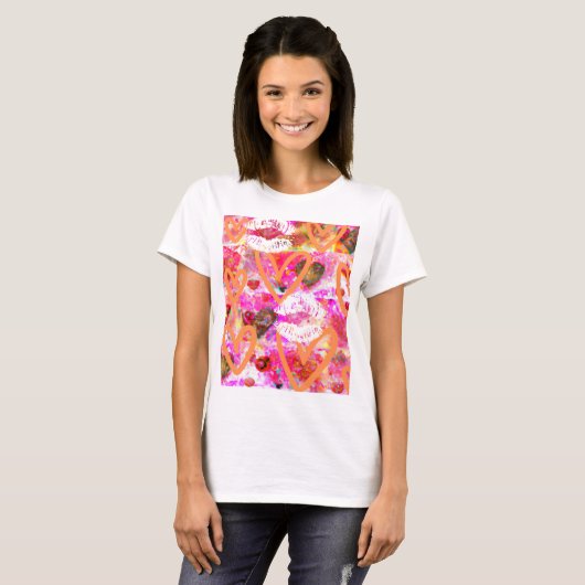 Harten en lippen t-shirt (Voorkant volledig)