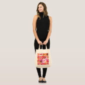 Harten en lippen tote bag (Voorkant (model))