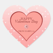 Harten en maaltijd hart sticker (Voorkant)