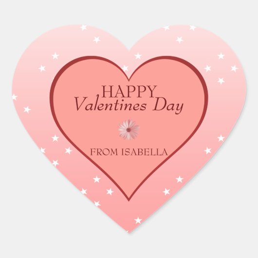 Harten en maaltijd hart sticker (Voorkant)