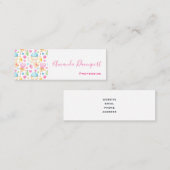 Harten en Muffins heerlijk Waterverf Patroon Mini Visitekaartje (Voorkant / Achterkant)