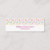 Harten en Muffins heerlijk Waterverf Patroon Mini Visitekaartje (Voorkant)