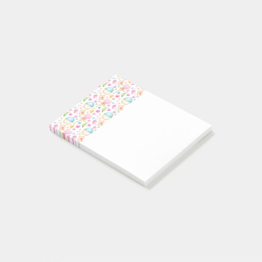 Harten en Muffins heerlijk Waterverf Patroon Post-it® Notes (Schuin)