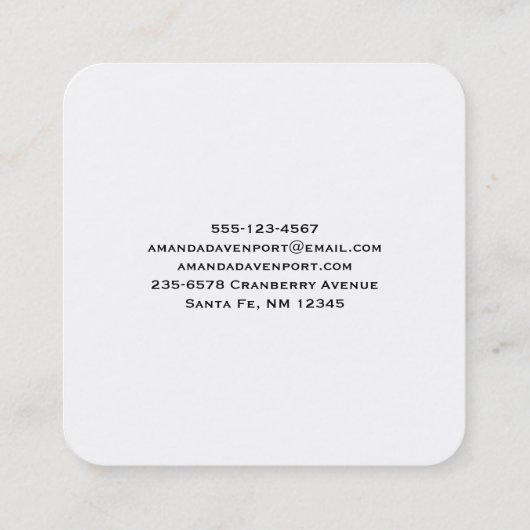 Harten en Muffins heerlijk Waterverf Patroon Vierkante Visitekaartje (Achterkant)