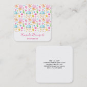 Harten en Muffins heerlijk Waterverf Patroon Vierkante Visitekaartje (Voorkant / Achterkant)