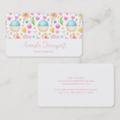 Harten en Muffins heerlijk Waterverf Patroon Visitekaartje (Voorkant / Achterkant)