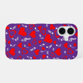 Harten en Muzieknoten iPhone 16 Hoesje (Achterkant horizontaal)