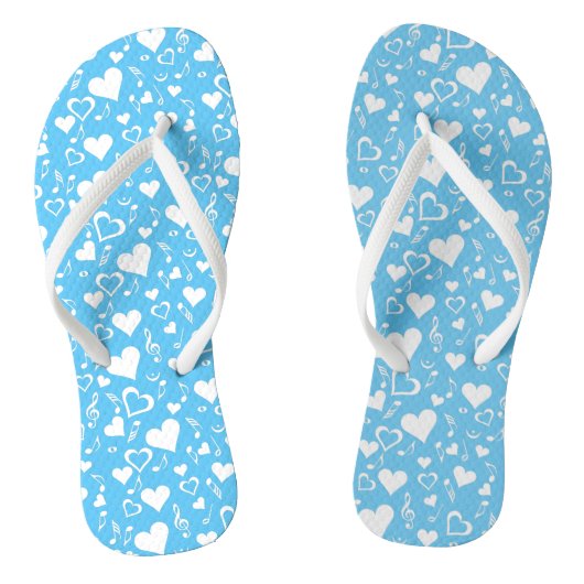 Harten en Muzieknoten Teenslippers (Voetbed)