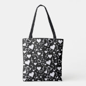 Harten en Muzieknoten Tote Bag (Achterkant)