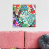 Harten en Paisley Canvas Afdruk (Insitu (Woonkamer))