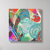 Harten en Paisley Canvas Afdruk (Voorkant)