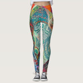 Harten en Paisley Leggings (Voorkant)