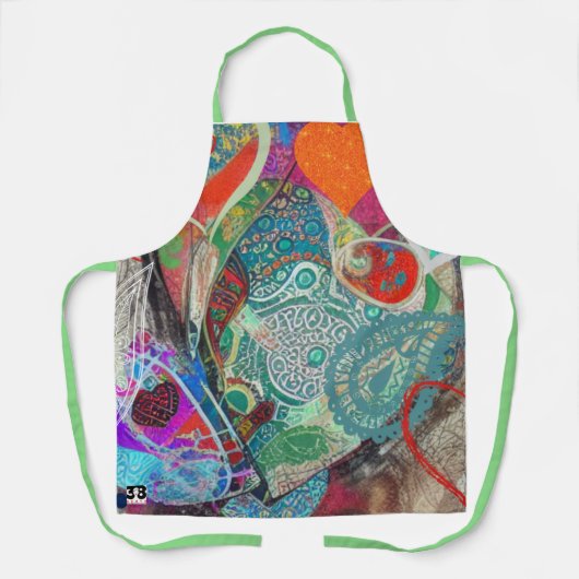 Harten en Paisley Schort (Voorkant)