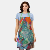 Harten en Paisley Schort (Gedragen)