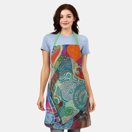 Harten en Paisley Schort (Gedragen)