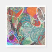 Harten en Paisley Servet (Voorkant)