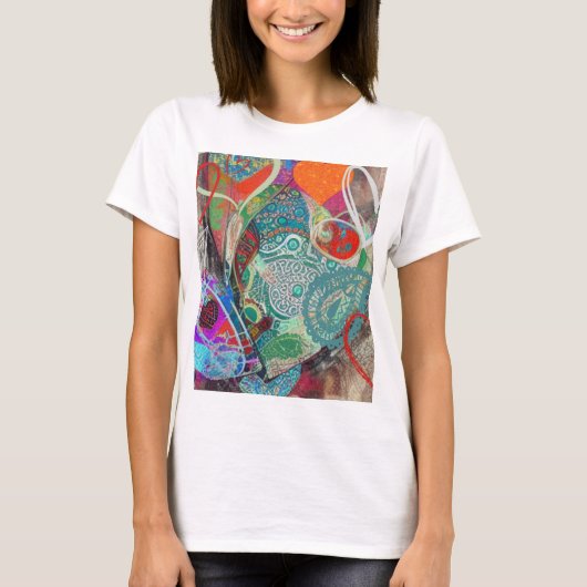 Harten en Paisley T-shirt (Voorkant)