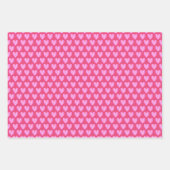 Harten en Pareltjes op zwart, roze en wit Inpakpapier Vel (Voorkant)