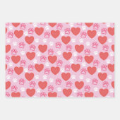 Harten en Paws Valentijnsdag inpakpapier Vel (Voorkant 2)