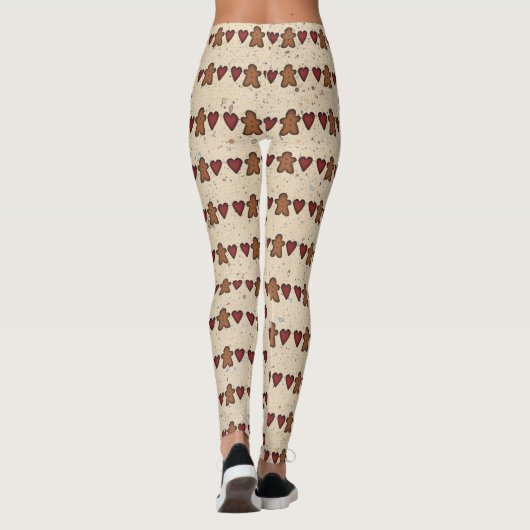 Harten en peperkoek man Leggings (Achterkant)