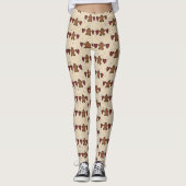 Harten en peperkoek man Leggings (Voorkant)