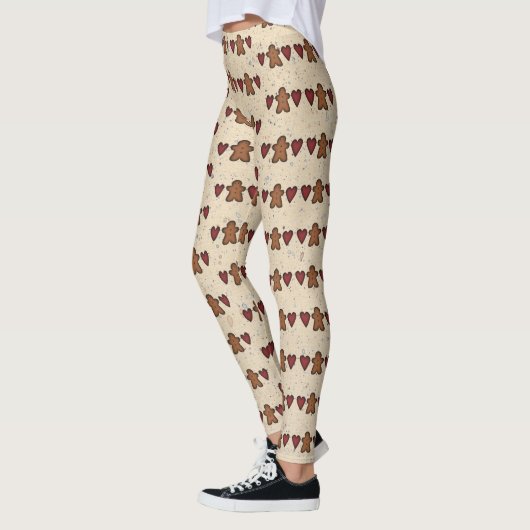 Harten en peperkoek man Leggings (Links)