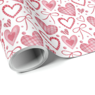 Harten en Pijlen Patroon Cadeaupapier