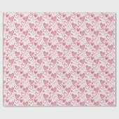 Harten en Pijlen Patroon Cadeaupapier (Vlak)