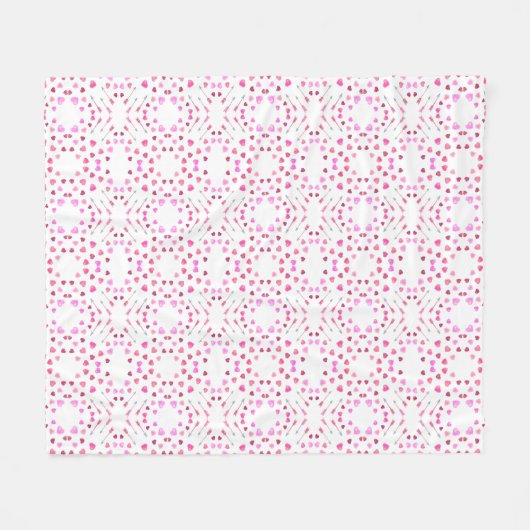 Harten en pijlen Patroon Fleece Deken (Voorkant (Horizontaal))