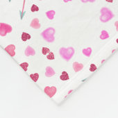 Harten en pijlen Patroon Fleece Deken (Hoek)