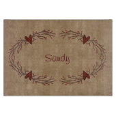 Harten en Pip Berry glazen snijplank (Voorkant)