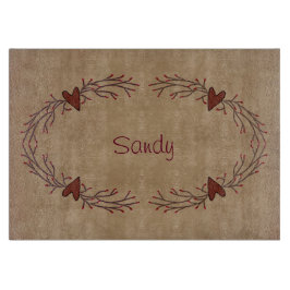 Harten en Pip Berry glazen snijplank