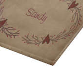 Harten en Pip Berry glazen snijplank (Hoek)