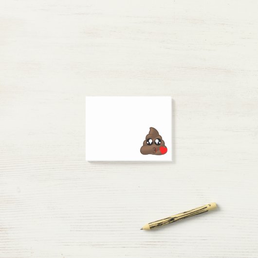 Harten en poep Emojis Post-it® Notes (Op bureau)