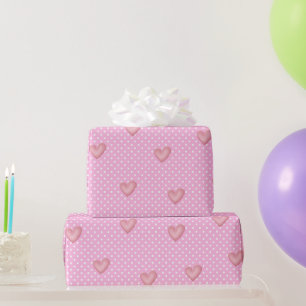 Harten en poka Dots Cadeaupapier