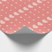 Harten en pooldassen - Roze Valentijnsdag Cadeaupapier (Hoek)
