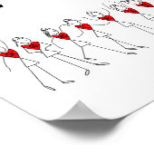 Harten en posities waar ik van hou poster (Hoek)