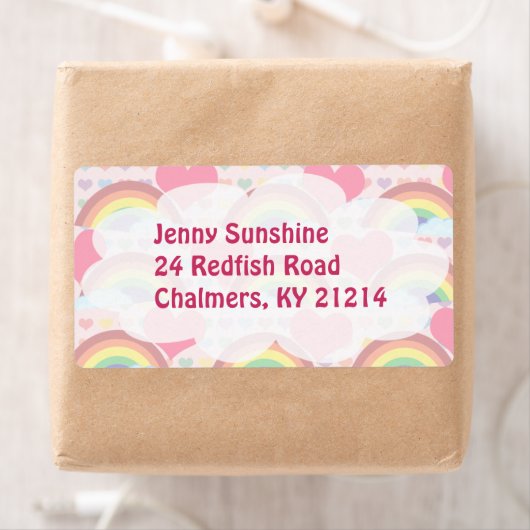 Harten en Rainbows Labels (Insitu)