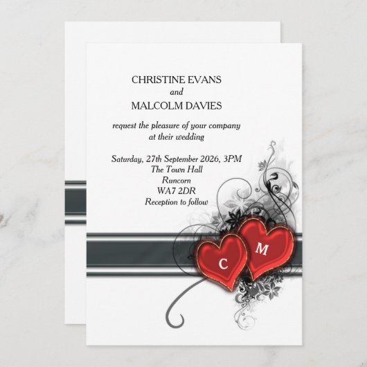 Harten en rollen kaart (Voorkant / Achterkant)