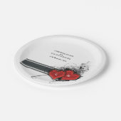 Harten en rollen papieren bordje (Gekanteld)