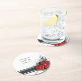 Harten en rollen ronde kartonnen onderzetter (Insitu)