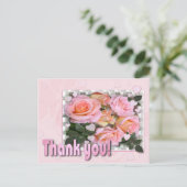 Harten en Rozen Dank U Briefkaart (Staand voorkant)