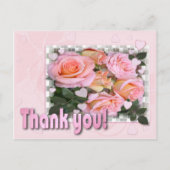 Harten en Rozen Dank U Briefkaart (Voorkant)