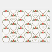 Harten en Rozen Inpakpapier Platte vellen (Voorkant)